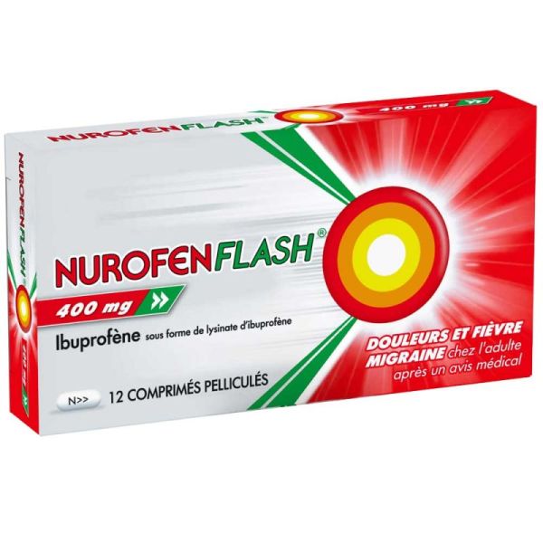 Nurofen Flash 400 mg 12 Comprimés - Ibuprofène