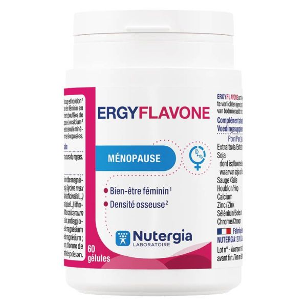 Nutergia Ergyflavone - Atténue les Désagréments de la Ménopause - 60 Gélules