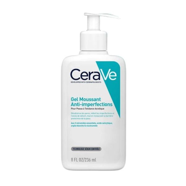 CeraVe Trousse Ma Routine Anti-Marques - Gel Moussant Anti-Imperfections 236 ml + Sérum Rétinol Anti-Marques 30 ml