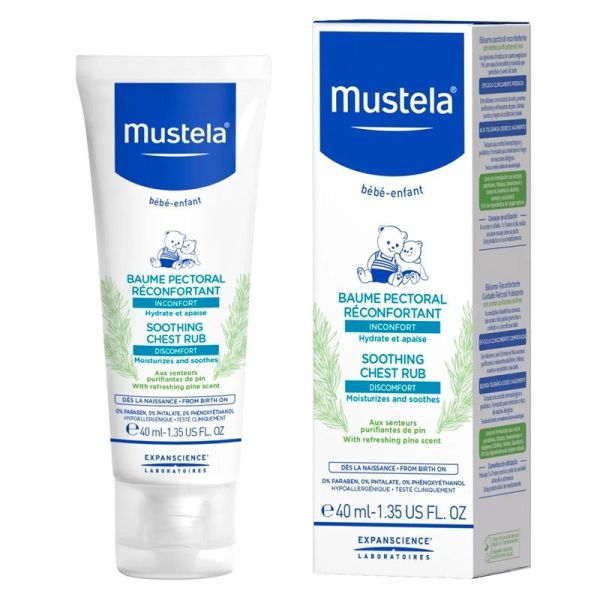 Mustela Baume Pectoral Réconfortant Bébé Dès la Naissance - 40ml