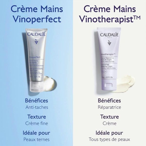 Caudalie Vinoperfect Crème Mains Anti-Taches 50ml – Éclat et anti-taches