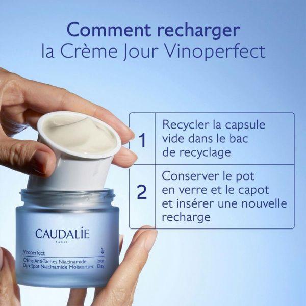 Caudalie Vinoperfect Crème Anti-Taches à la Viniférine & Niacinamide Recharge 50ml – Éclat et anti-taches