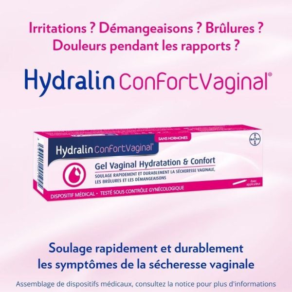Hydralin Confort Vaginal - Gel hydratation et confort sans hormones - Avec applicateur - 30 ml