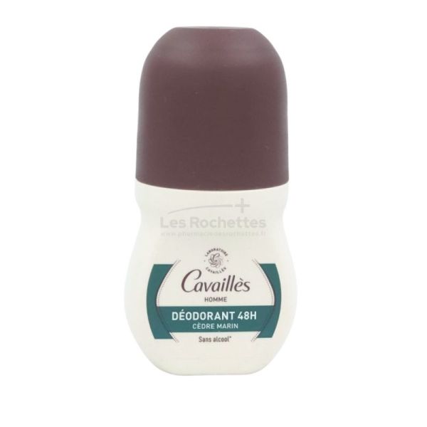 Cavaillès Homme Déodorant Bille 48H Parfum Cèdre Marin - 50ml