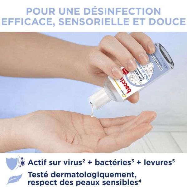 Baccide Gel Hydroalcoolique Mains Fleur de Coton - 100ml - Hygiène efficace et parfum délicat
