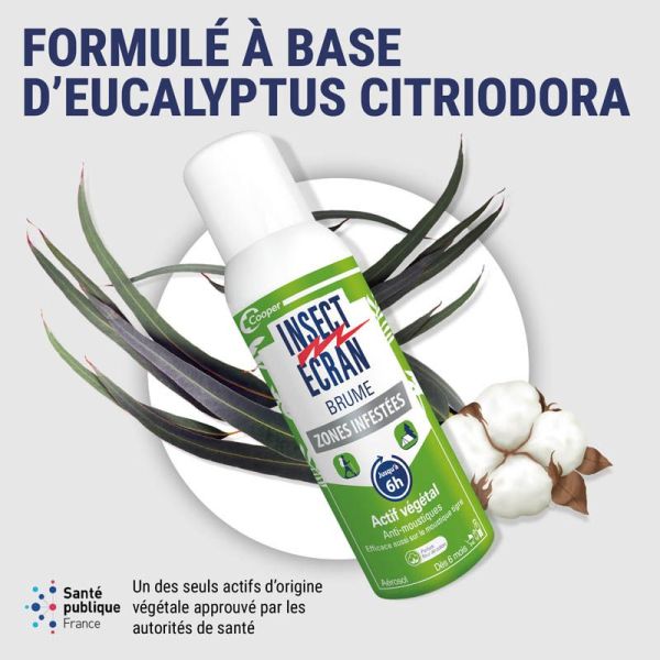 Insect Ecran Brume Anti-Moustiques - 100ml - Actif Végétal - Dès 6 Mois - Protection naturelle