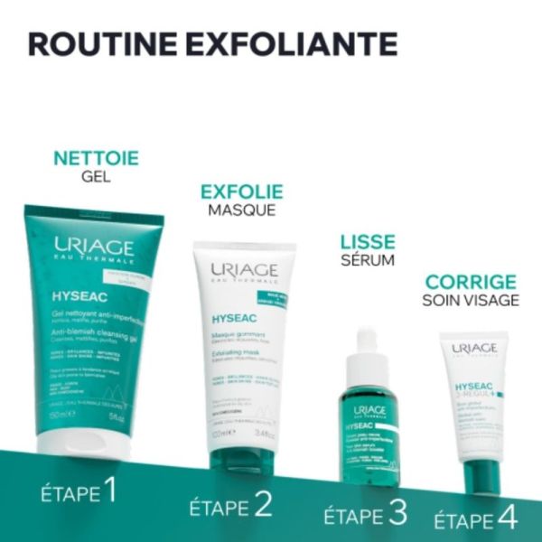 Uriage Hyséac Masque Gommant 100 ml - Double action masque et gommage pour peau nette