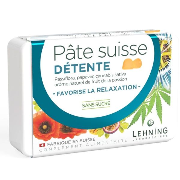 Lehning Pâte Suisse Détente Favorise la Relaxation - 40 Gommes