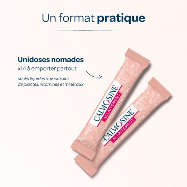 Calmosine Allaitement Lactation+ 14 sticks - stimule la production de lait et réduit la fatigue