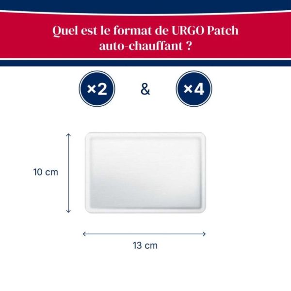 Urgo Patch Auto-Chauffant 8h - Soulage les Courbatures et Douleurs Musculaires - x2 patchs