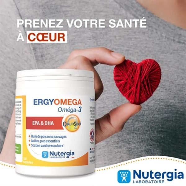 Nutergia Ergyomega Oméga-3 60 Capsules – Soutien cardiovasculaire