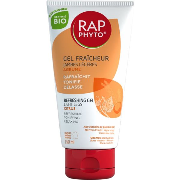 Rap Phyto Gel Fraîcheur Agrumes Certifié Bio 150ml – Jambes légères