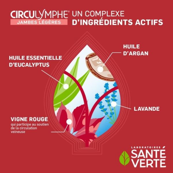 Santé Verte Circulymphe Spray Fraîcheur 100ml - Soulage immédiatement les jambes lourdes et fatiguées