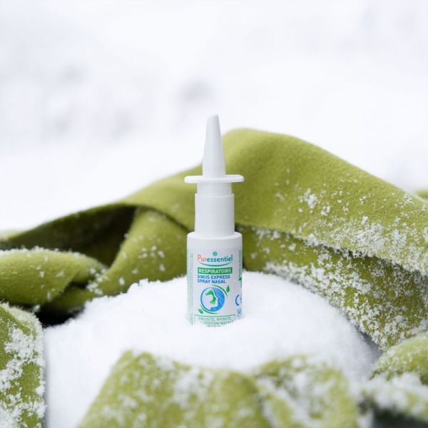 Puressentiel Respiratoire Sinus Express Spray Nasal 15 ml – Décongestionne, réduit la pression et apaise la douleur des sinus en moins de 30 minutes