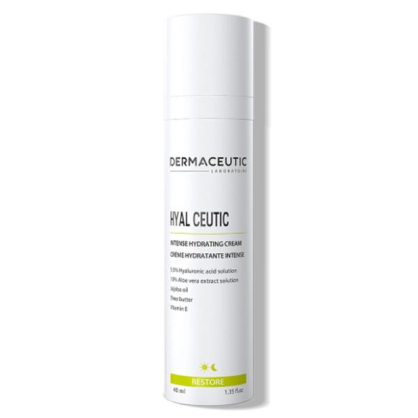 Dermaceutic Hydratant Intense Hyal Ceutic - 40 ml - Acide Hyaluronique Vegan  Hypoallergenique