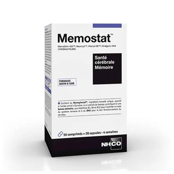 NHCO Memostat - Santé Cérébrale & Mémoire - 56 comprimés