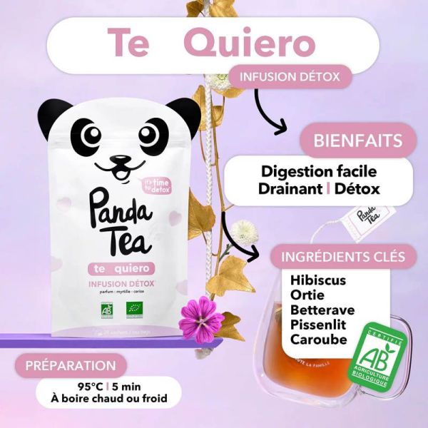 Panda Tea Infusion Detox Tea Quiero - 28 sachets