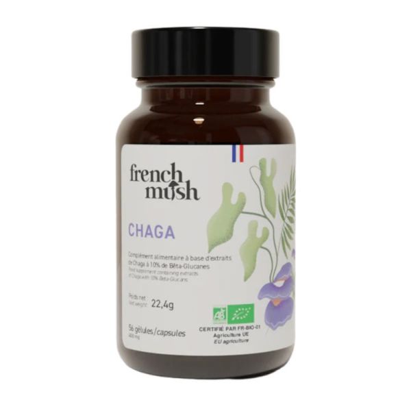 French Mush Chaga Bio Immunité et Vitalité - 56 Gélules