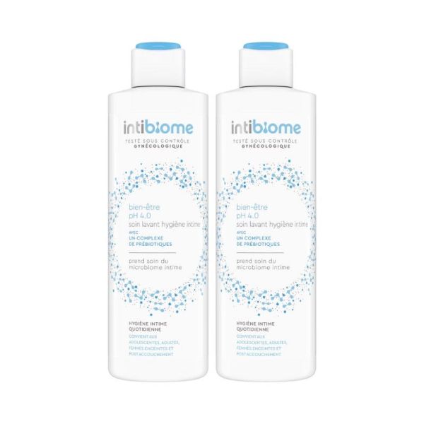 Intibiome Bien-Être pH 4.0 Soin Lavant Hygiène Intime - Lot de 2 x 250ml