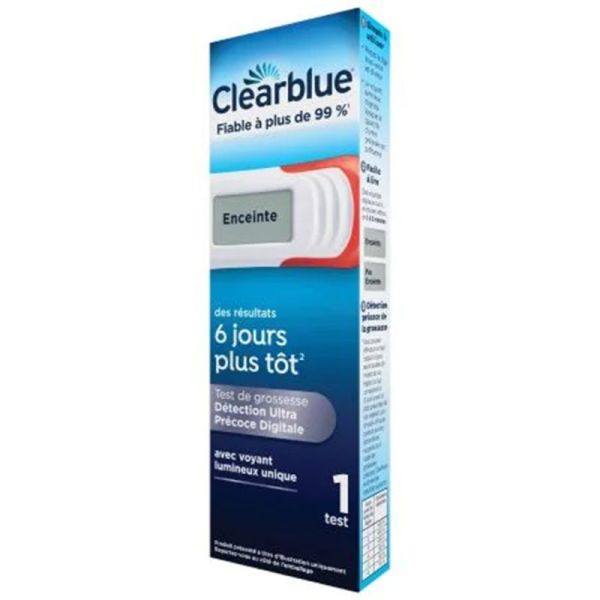 Clearblue Test de Grossesse Détection Ultra Précoce Digitale 1 Test – Précision et clarté
