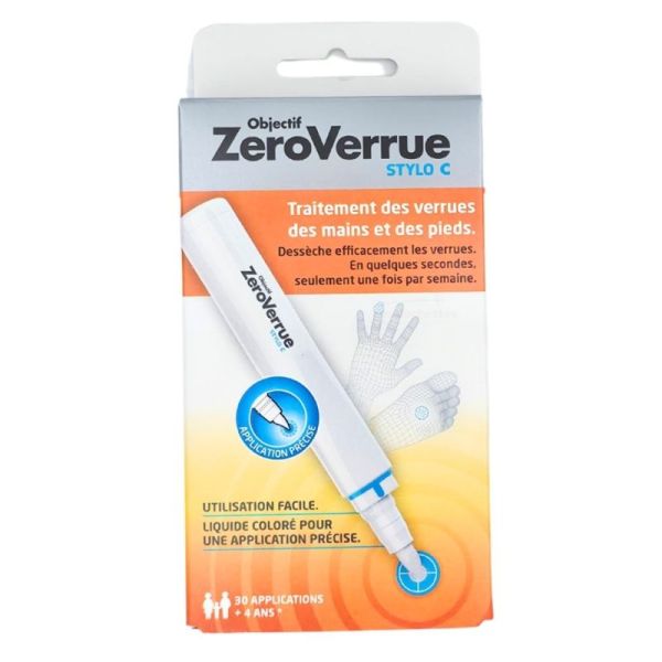 Objectif ZeroVerrue Stylo C 3 ml - Traitement précis qui dessèche efficacement les verrues des mains et des pieds