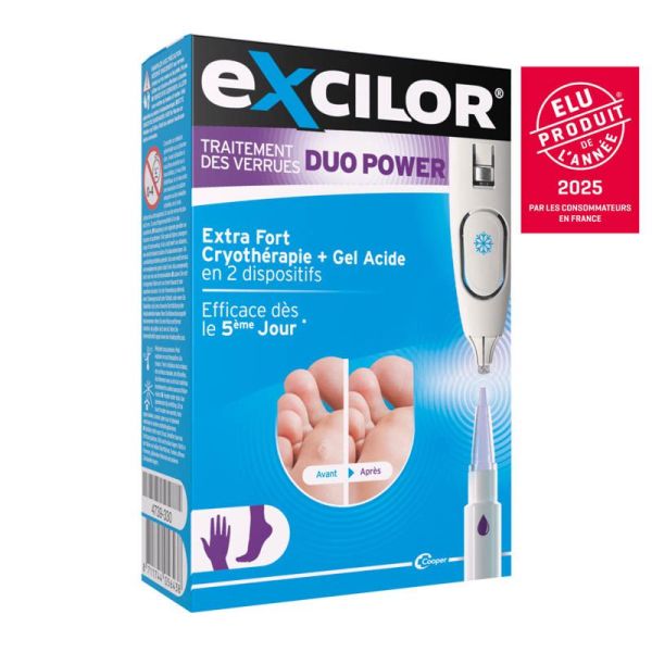 Excilor Duopower Extra Fort Cryothérapie & Gel Acide Mains et Pieds