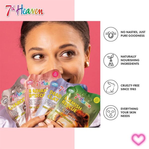7th Heaven Masque Visage Tigre Pomme et Kiwi 1 Masque – Revitalise et rafraîchit
