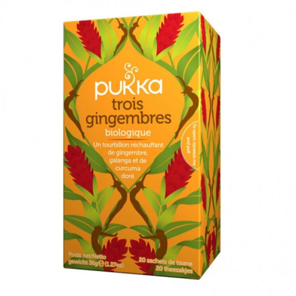 Pukka Tisane Ayurvédique Trois Gingembres Bio 20 sachets