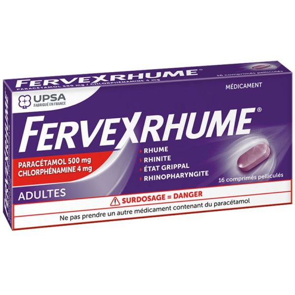 Fervex Rhume 16 Comprimés – Traitement symptomatique du rhume