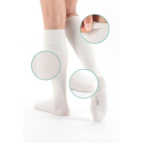 Thuasne Venoflex Simply Coton Fin Chaussettes de Contention Classe 2 Normal – Coton et confort