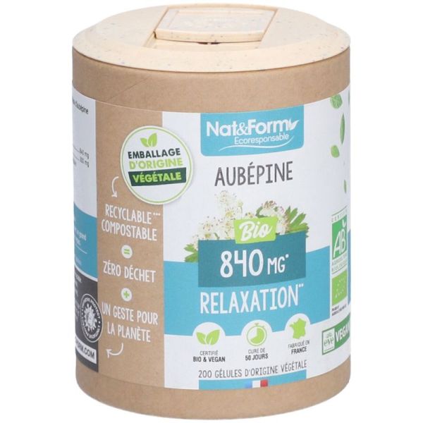 Nat&Form Aubépine Bio - Détente naturelle et sommeil apaisé