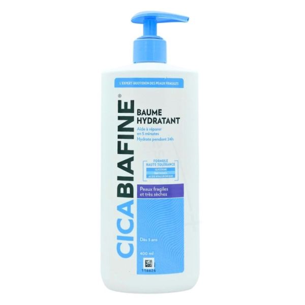 Cicabiafine Baume Corporel Hydratant Anti-Dessèchement 400ml - Peaux très sèches à irritées
