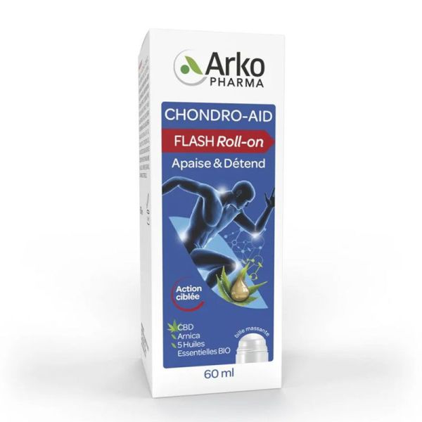 Arkopharma Chondro-Aid 100 % Articulation Flash Roll On Enrichi en CBD - 60ml
