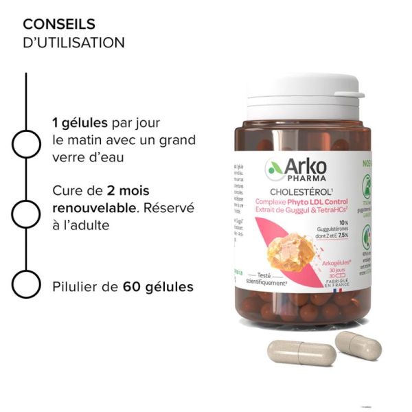 Arkopharma Arkogélules Cholesterol 30 gélules – Équilibre lipidique naturel