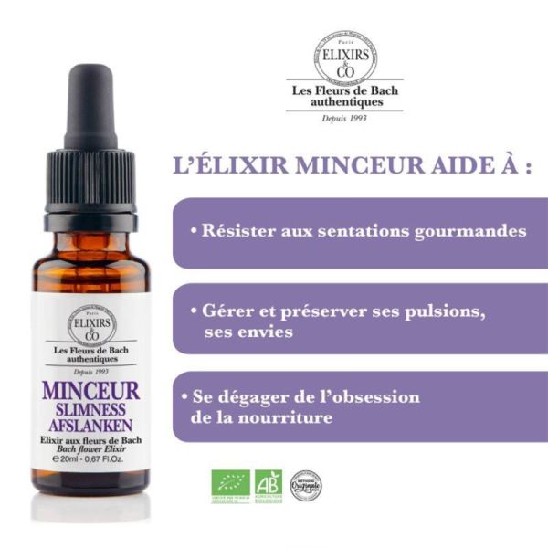 Elixirs & Co Spray Buccal Bio Minceur 10ml – Maîtrise et fleurs de Bach