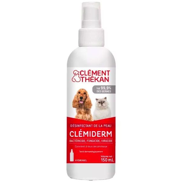 Clément-Thékan Clémiderm - Désinfecte la Peau des Chiens et Chats - 150ml