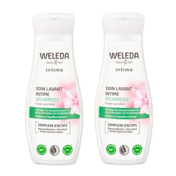 Weleda Soin Lavant Intime Sécheresse Bio - Usage Quotidien - Lot de 2x200ml