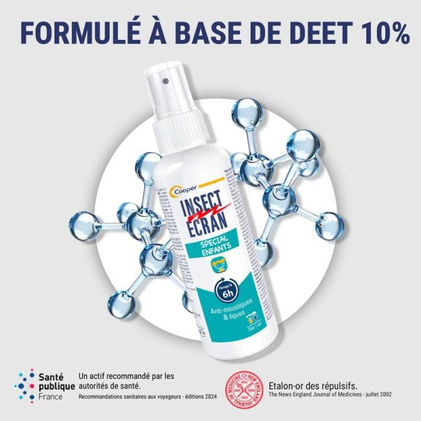Insect Écran Spray Anti-Moustiques Spécial Enfants - 100ml - Protection douce et efficace dès 1 an