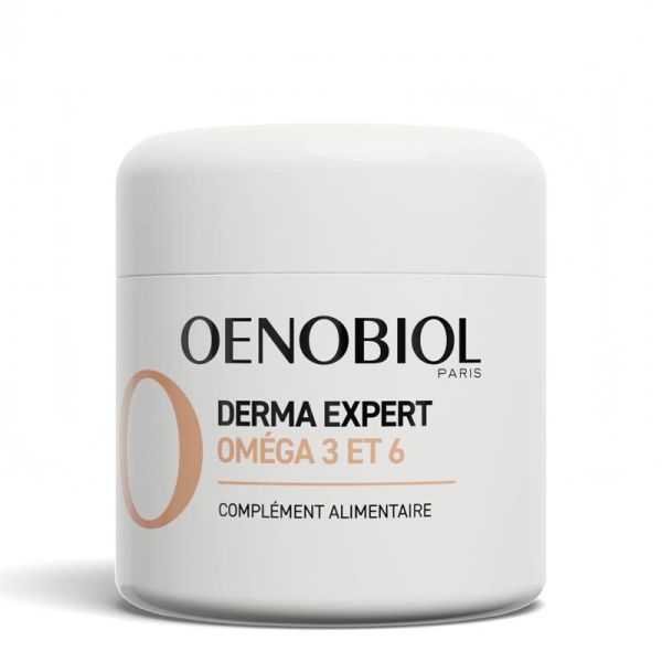 Oenobiol Derma Expert Oméga 3 et 6 Stress Oxydatif - 30 Capsules - Peau nourrie & protection contre le stress oxydatif