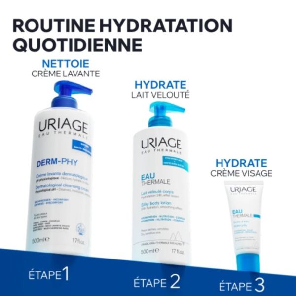 Uriage Derm-Phy Crème Lavante Dermatologique 1L - Nettoie, nourrit et protège