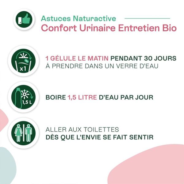 Naturactive Confort Urinaire Entretien Bio 2x30 Gélules – Cranberry et pissenlit