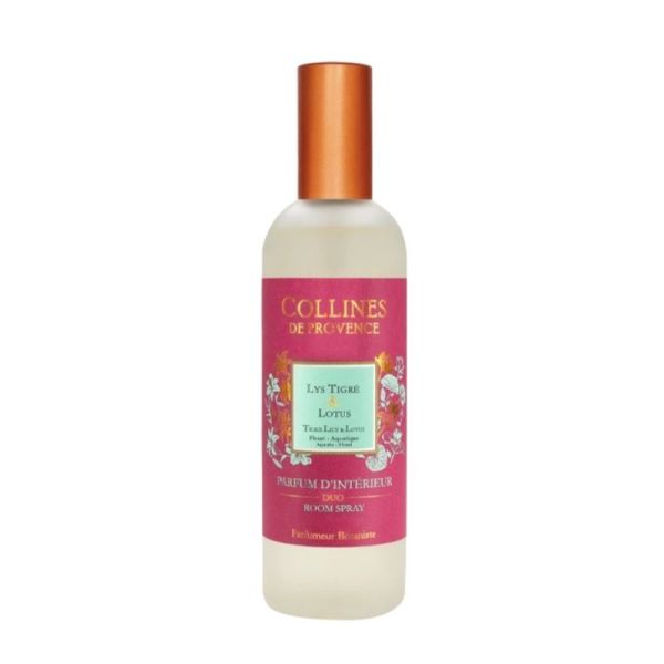 Collines de Provence Parfum d’Intérieur Lys Tigré & Lotus Spray – parfum délicat et relaxant