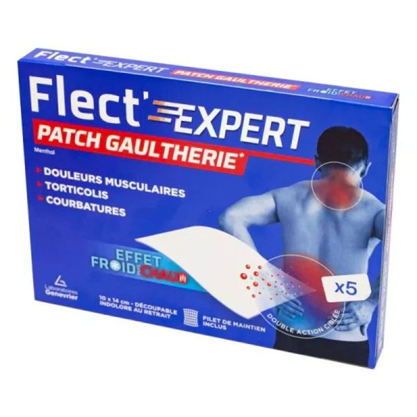 Genevrier FLECT' EXPERT Patch - Gaulthérie - Douleurs Musculaires - 5 Patchs