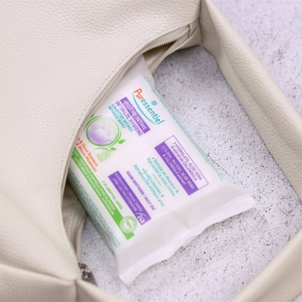 Puressentiel Hygiène Intime Lingettes Intimes Bio 25 Lingettes – Nettoient en douceur, rafraîchissent et calment les inconforts