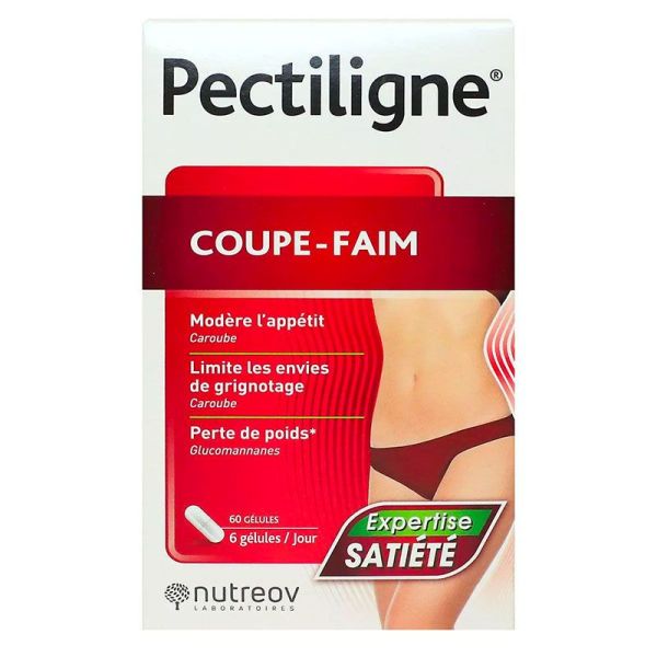 Nutreov Pectiligne - Coupe Faim - Limite la Sensation de Faim - 60 gélules