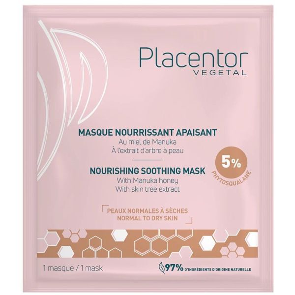 Placentor Végétal Masque Nourrissant Apaisant Peaux Normales à Sèches - 25g