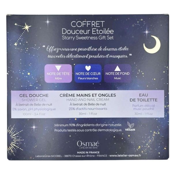 Osmaé Coffret Douceur Étoilée 3 Soins - Nutrition intense au musc poudré