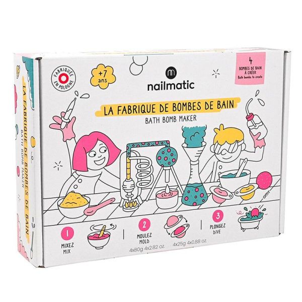 Nailmatic La Fabrique de Boules de Bain - Kit DIY pour Enfants - Vegan & Sans Conservateur - 1 kit