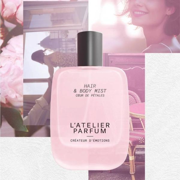 L'Atelier Parfum Cœur de Pétales 50ml - Brume Parfumée Florale pour Corps et Cheveux