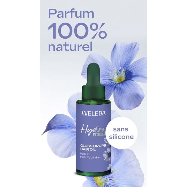 Weleda Hydra Shine Huile Capillaire Brillance Gloss 30ml – Nutrition et frisottis